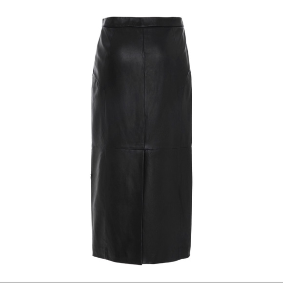 Leather Appliqué Midi Skirt - Picture 3 of 7